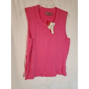 Women's Croft And Barrow Sleeveless Pink Sweater Size XL